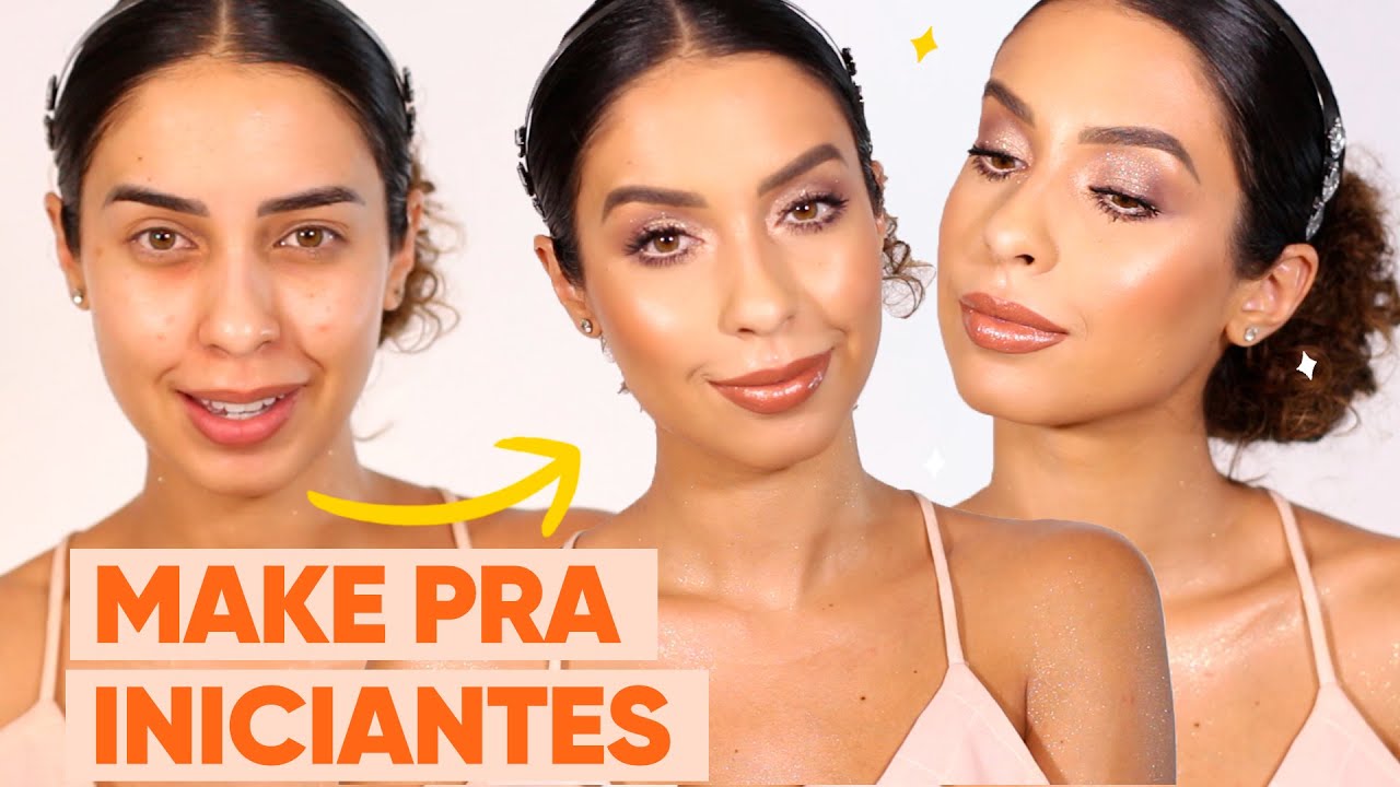 MAKE DE FESTAS FÁCIL PRA INICIANTES | PASSO A PASSO DA PELE E OLHO