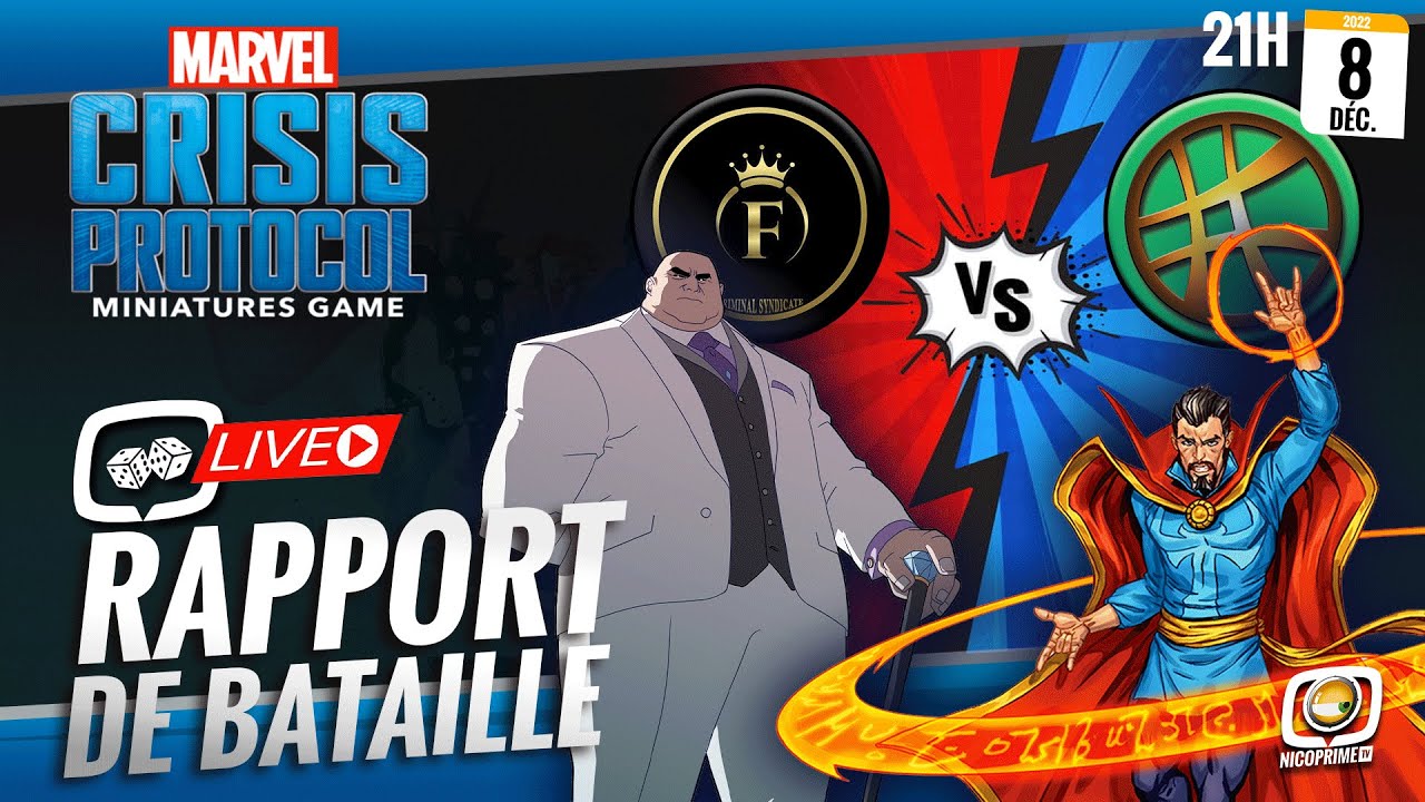 Marvel Crisis Protocol - Live Rapport de bataille - Criminal Syndicate VS Defenders