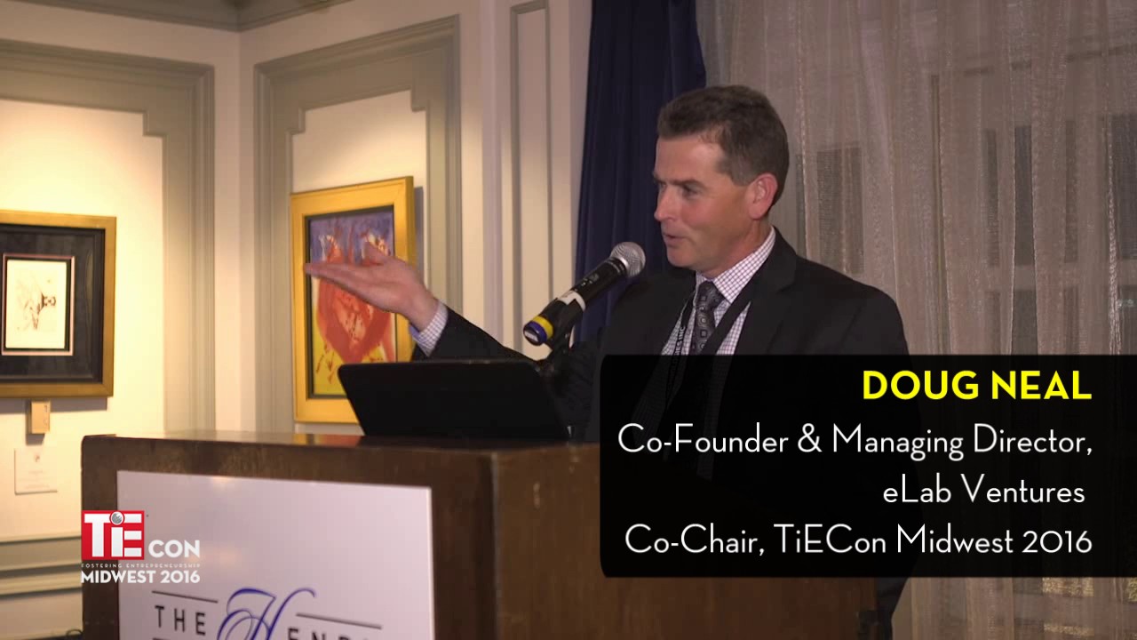 Doug Neal co-chair of TiECon Midwest 2016 welcomes Rich Sheridan