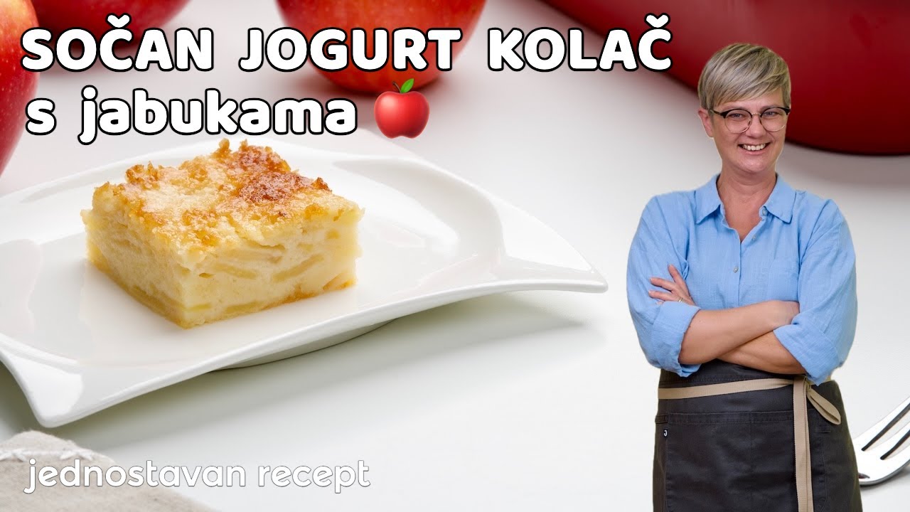 Brzi kolač s jogurtom i jabukama koji svi obožavaju 🍎 • ReciPeci Sandre Gašparić