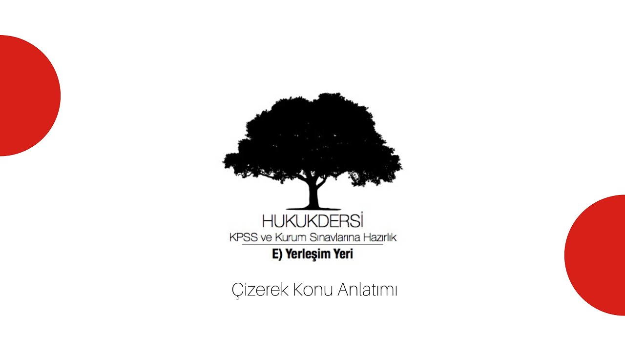 1) Kişiler Hukuku E) Yerleşim Yeri a) Çizerek  Konu Anlatım
