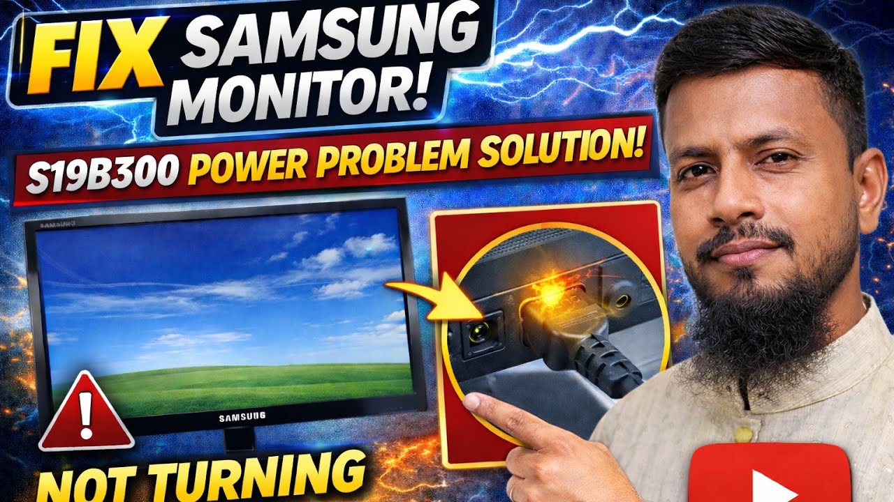 Samsung Monitor Repair S19B300 Power Problem Solution In Bangla 2024
