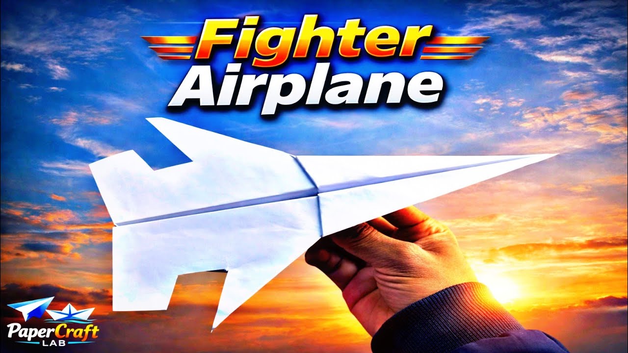 How to make a super Fighter Airplane| black - Hawk ✈️ | tranding Paper Craft Lab| paper plane 