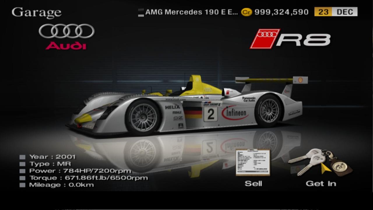 Gran Turismo 4 - Audi R8 Race car - Cote de azur - Gameplay HD - PS2