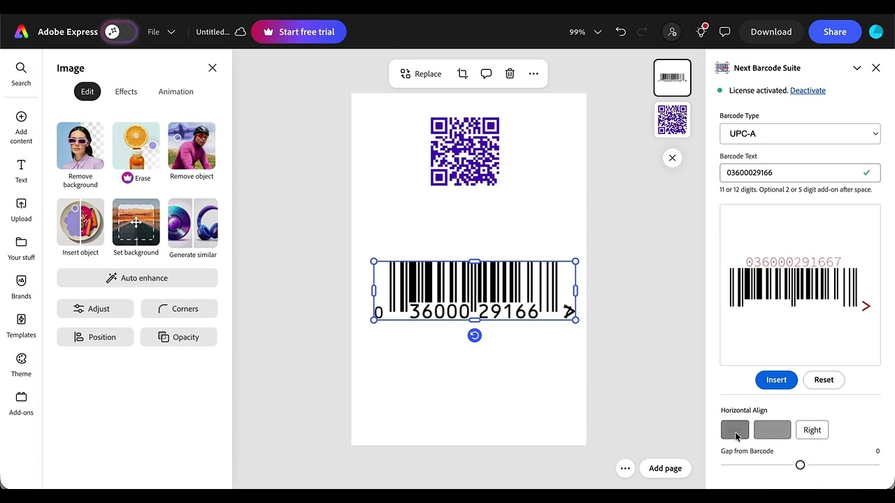 Create QR codes and Barcodes in Adobe Express – 159+ Formats Supported