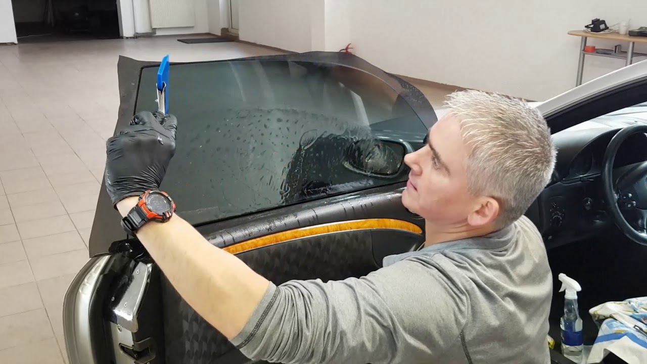 Bezinwazyjne przyciemnianie szyb przednich Mercedes CLK