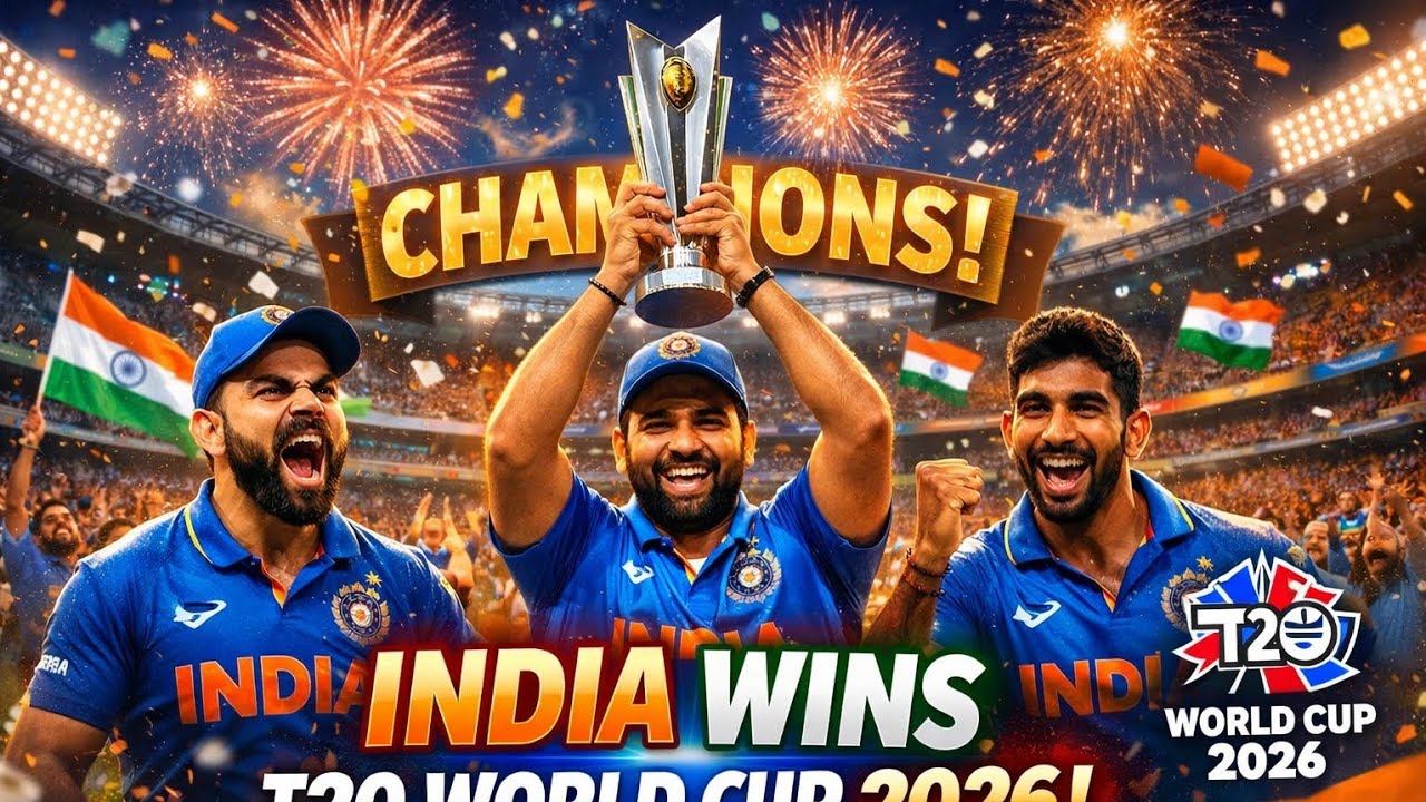 Team India Wins T20 World Cup 2026 🇮🇳🏆 | Historic Victory & Trophy Celebration