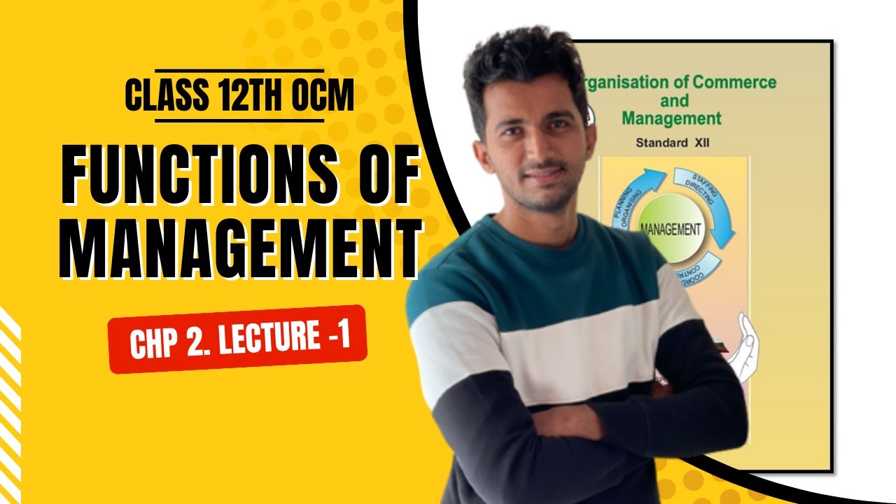 FUNCTIONS  OF MANAGEMENT  IMPORTANCE OF PLANNING  OCM CLASS 12th🔥 12th Commerce New SYLLABUS