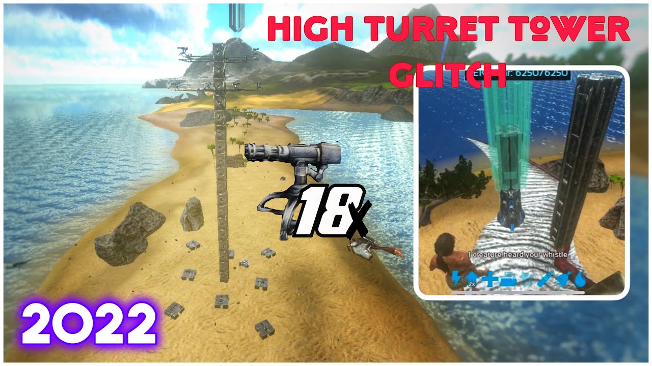 ARK Mobile - How to build new high turret tower with 18turrets  #ark  #arkbuilding