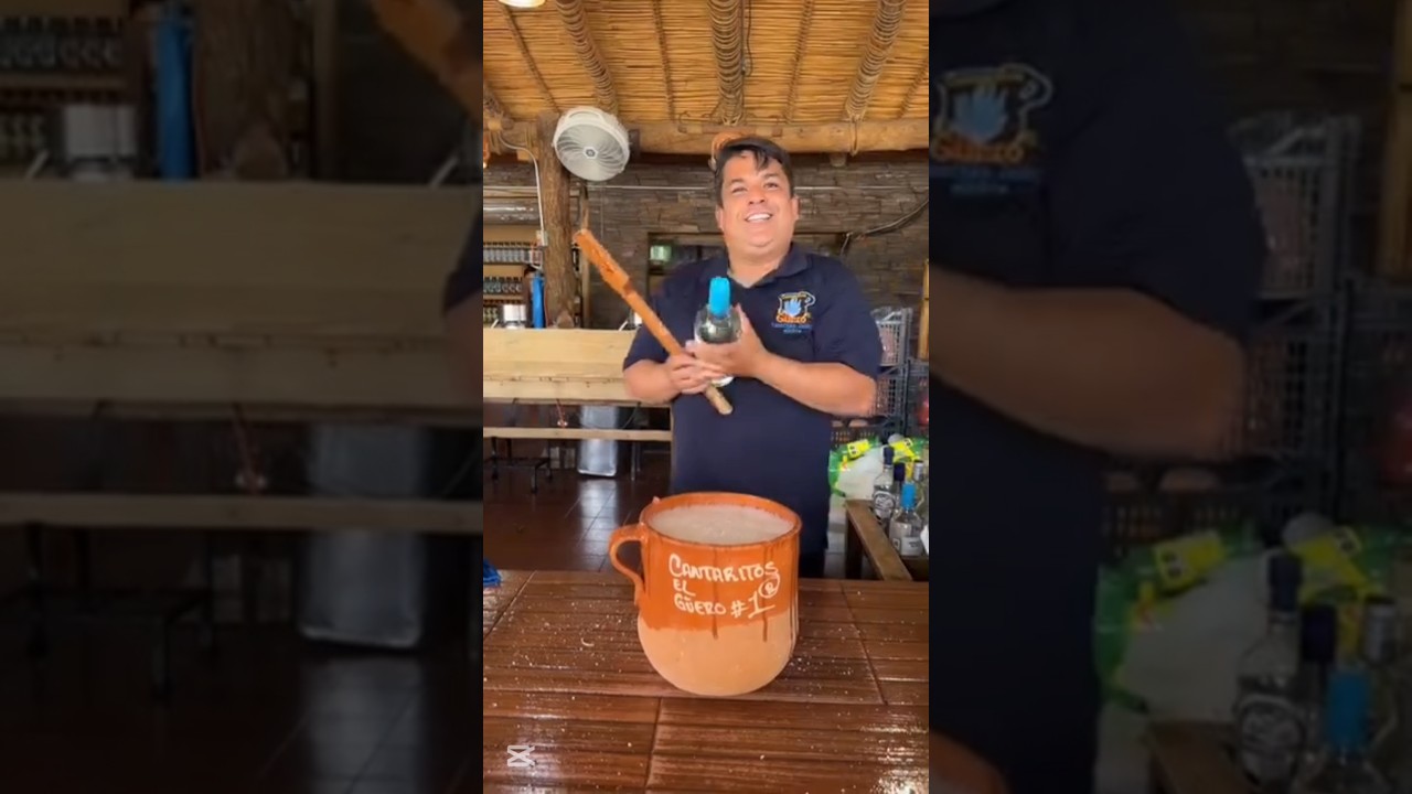 Giant Tequila Cocktail in Mexico! You&rsquo;ve Never Seen It Served Like THIS 🍹🇲🇽#tequila