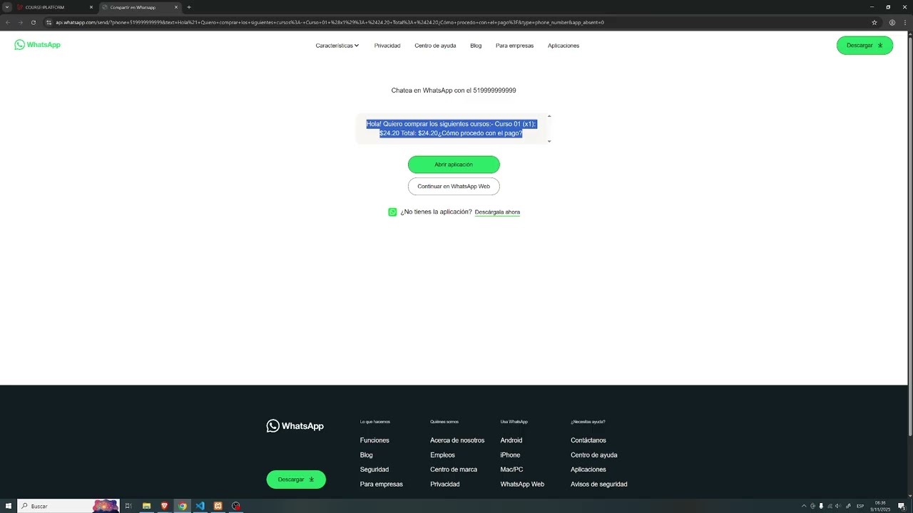 Avances en el desarrollo de una plataforma de curso en Laravel