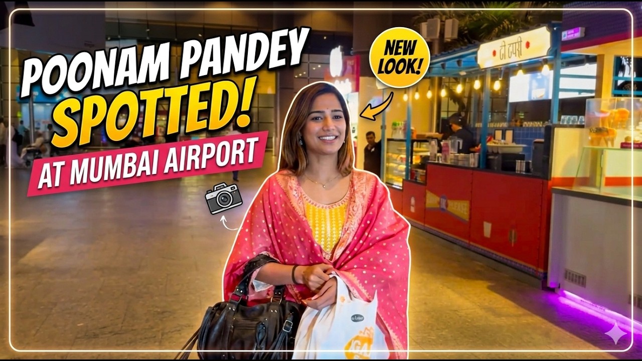 Poonam Pandey Spotted At Mumbai Airport