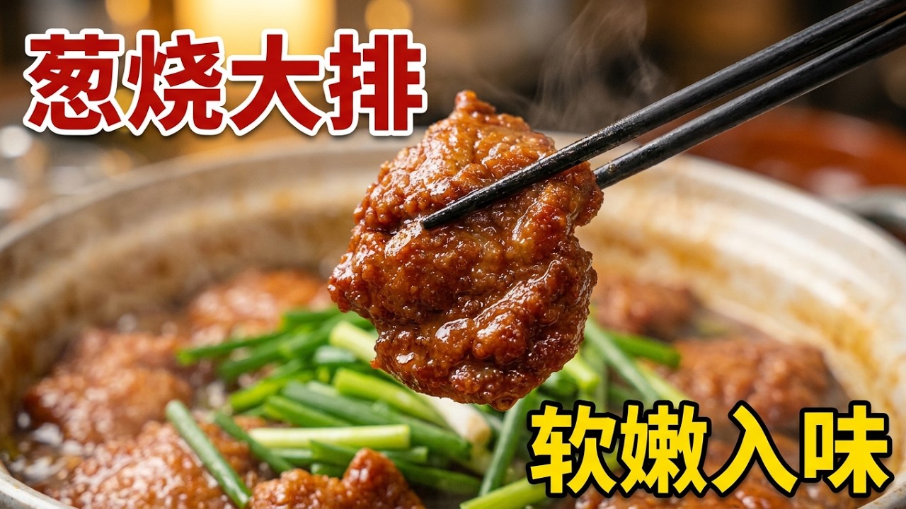 蔥燒大排，胃口大開！自己下廚做飯菜之蔥燒大排 #大排#下飯菜 #家常菜 #簡單美食