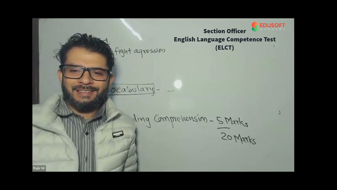 Section Officer New English Live Class By Rajiv Sir | Section Officer 2081
