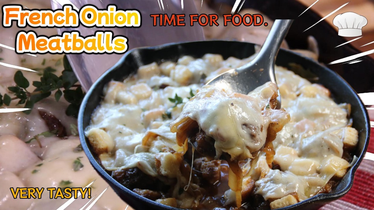 🧅French Onion Meatballs: The Secret Weapon for Dinner!