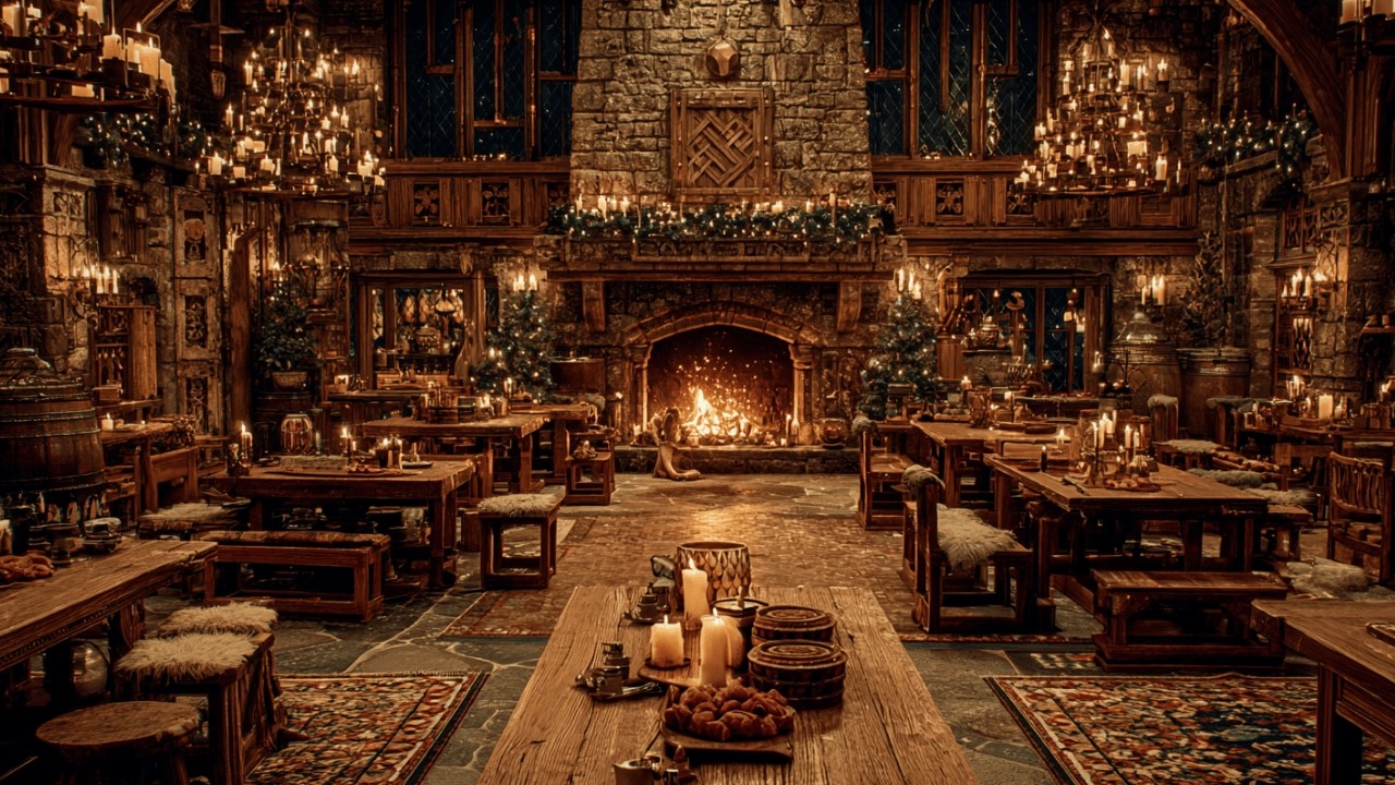 Medieval Tavern Ambience | Relaxing Celtic Music by the Hearth