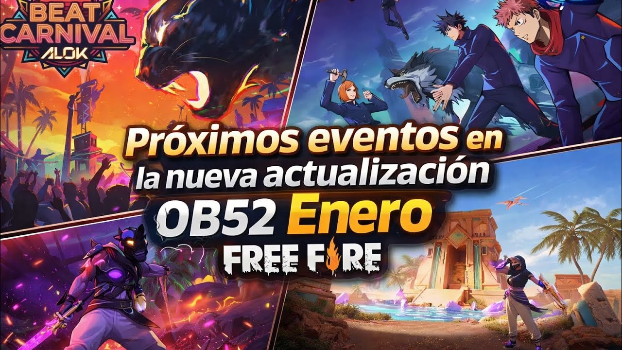 🚨 Eventos confirmados para la próxima actualización OB52 Enero Free Fire con Sultin #2 👑👀 #freefire 