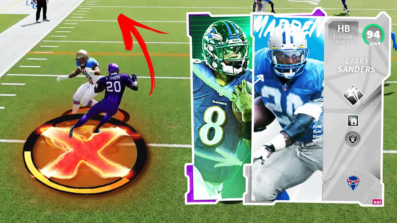 BARRY SANDERS AND LAMAR JACKSON ACTIVATE ANKLE BREAKER! Madden 21 Gameplay