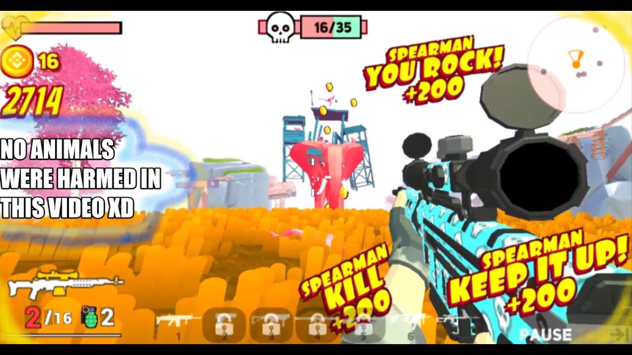 PLAYING WITH A SNIPER !!! boss level 20 and 30 gameplay | FUNNY SHOOTER 2 CrazyGames |