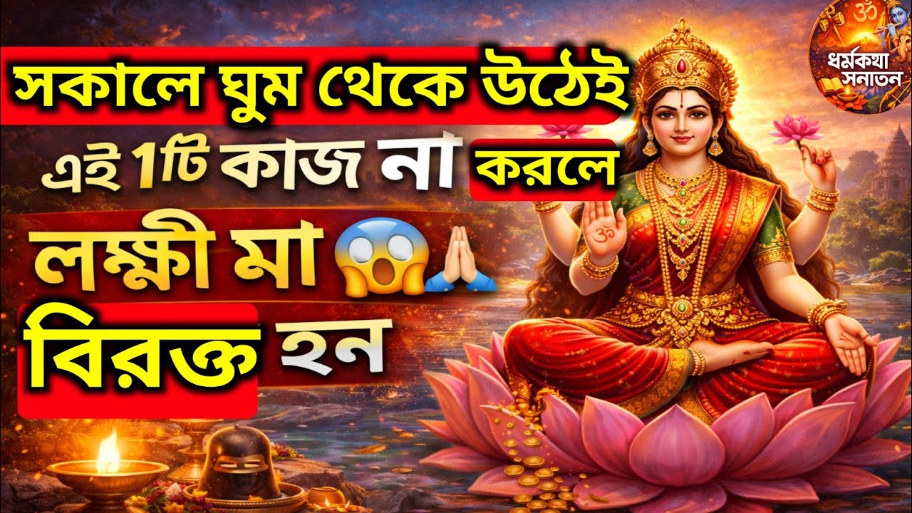 সকালে ঘুম থেকে উঠেই এই ১টি কাজ না করলে লক্ষ্মী মা বিরক্ত হন😱🙏