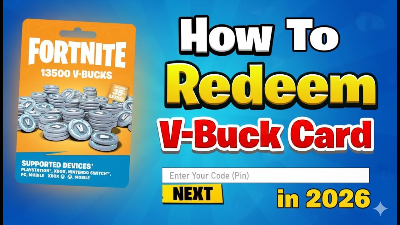 Как активировать карту Fortnite V-Bucks в 2026 году! (Код V-Bucks)