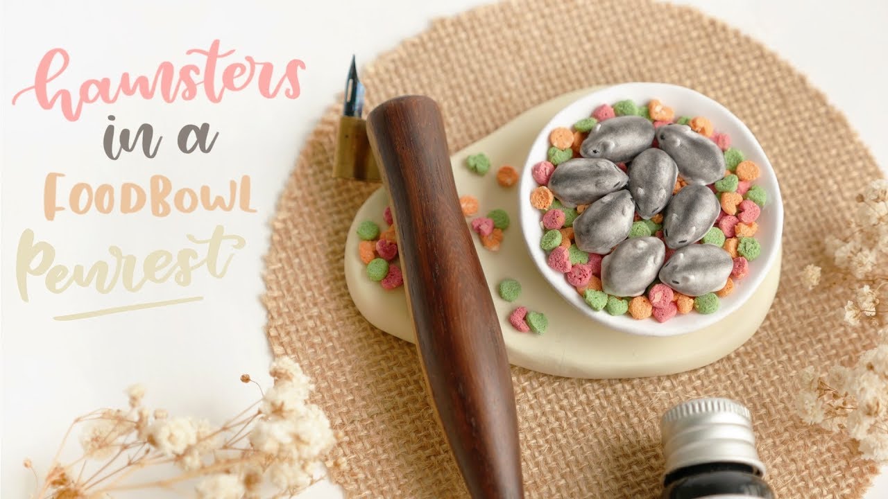Hamsters in their food bowl Diorama Penrest - PatrART Request No.1