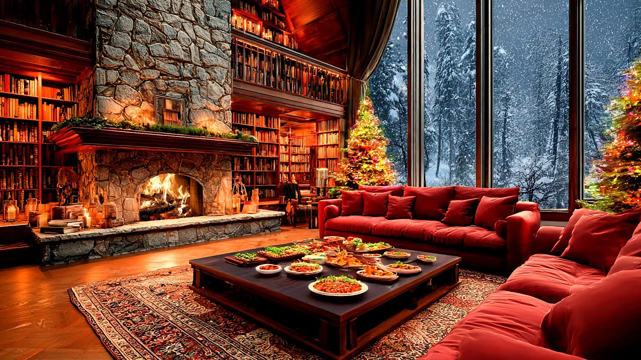 Warm Christmas Fireplace 2026 | Calm Sounds to Unwind | Healing