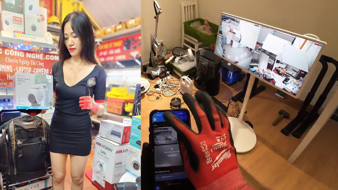 LẮP ĐẶT CAMERA EZVIZ SIÊU ZOOM H80F + GÁN ĐẦU GHI EZVIZ X5S | Tại EcoPark Tầng 25 nhìn cả TP HY