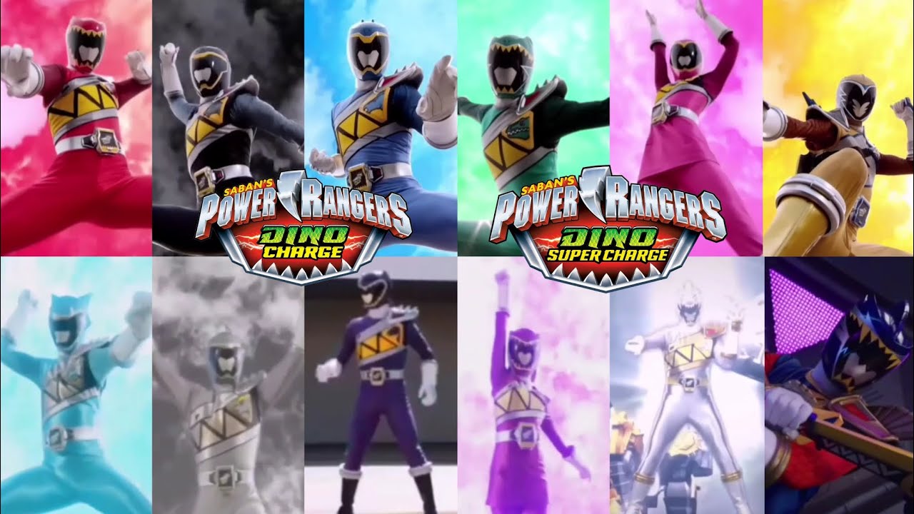 power rangers dino charge and dino super charge all single rangers morphs 