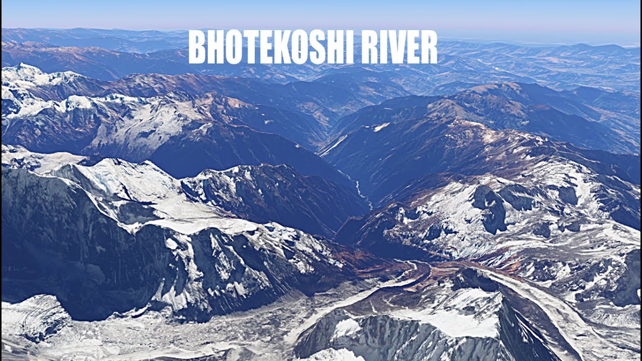 Bhotekoshi River Bhotekoshi aerial tour 3D