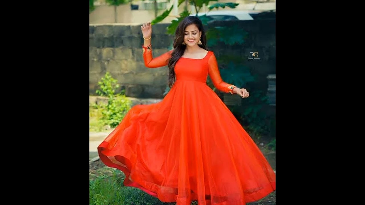 Shaffon Dresses for girls/ Simple shaffon Frocks.