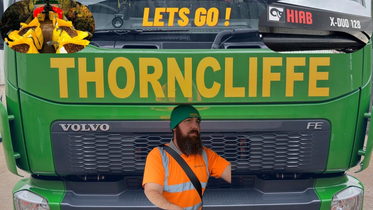 TO DELIVERY AND BEYOND!-EPIC!-BUILDING SUPPLIES-VOLVO FE 320-HGV-HIAB-CRANE-BULK BAGS