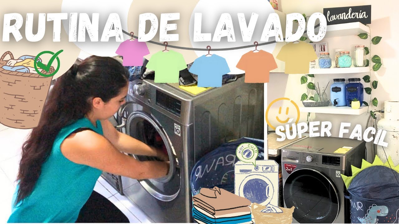 MI RUTINA DE LAVADO 🧺🫧 SIN ESFUERZO | la lavadora se encarga de todo✅ | Yary balher