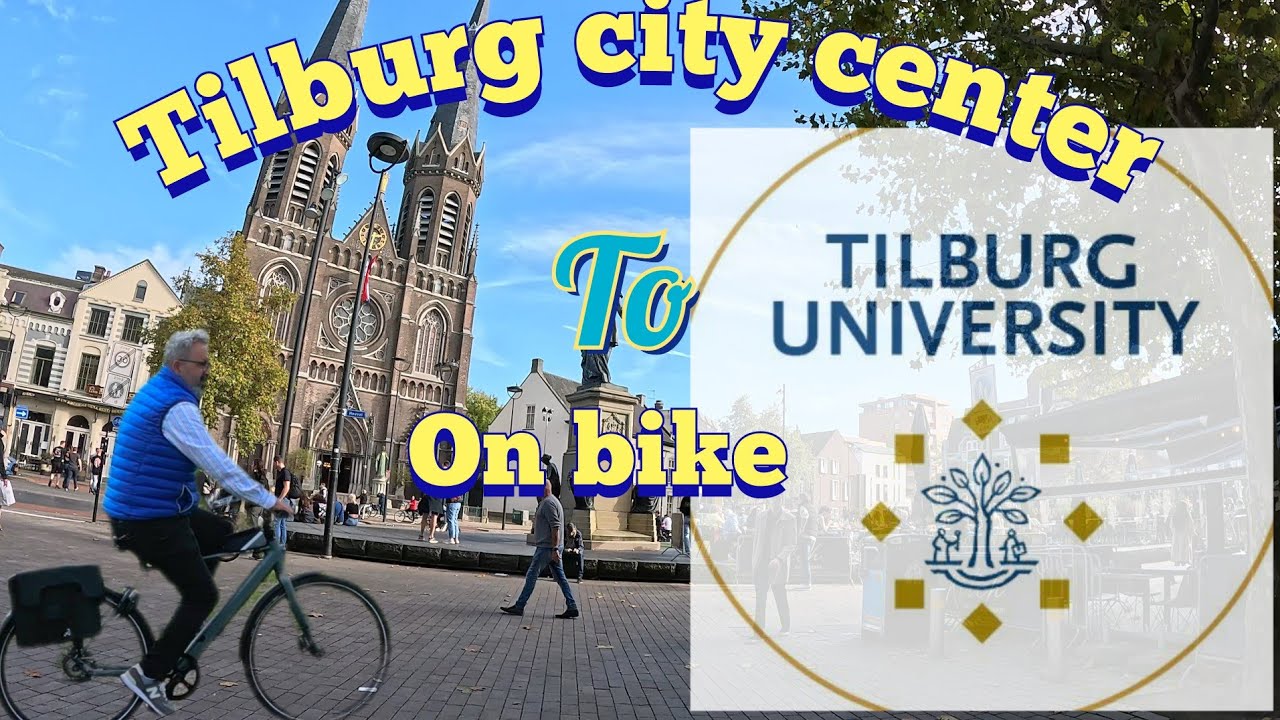 🚴 Cycling in Tilburg, Netherlands ! From City Center to Tilburg University 🇳🇱✨