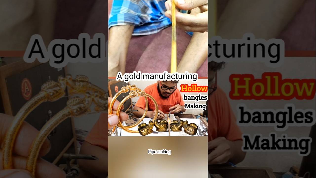 gold pipe making bangles #pipe #goldmaking #hollow