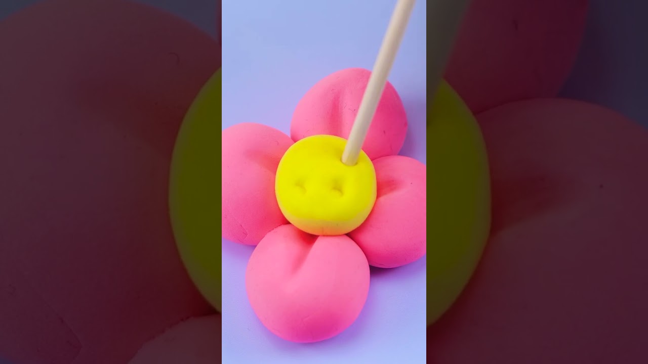 Colorful Clay Flower Craft for Spring! 🎨🌸 #claycrafts #sping #crayola #flowers