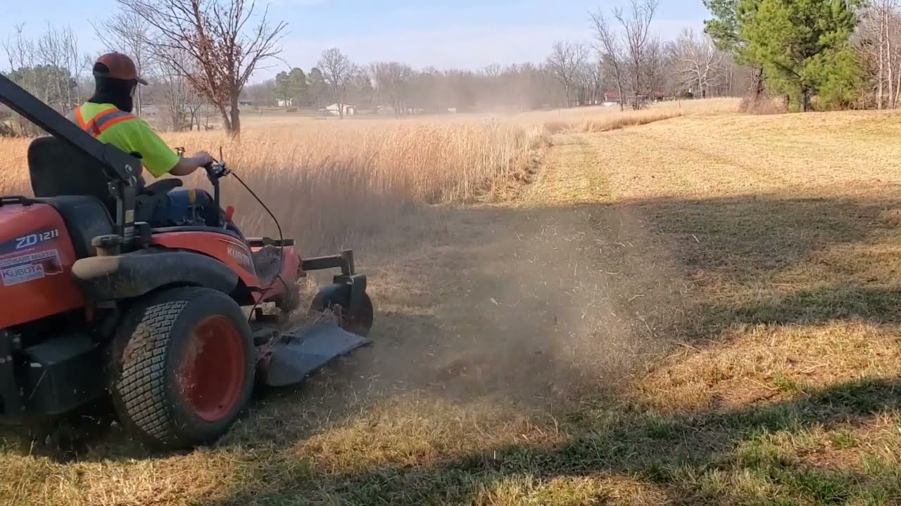 MOWING 4ft high grass! John Deere against the Kubota