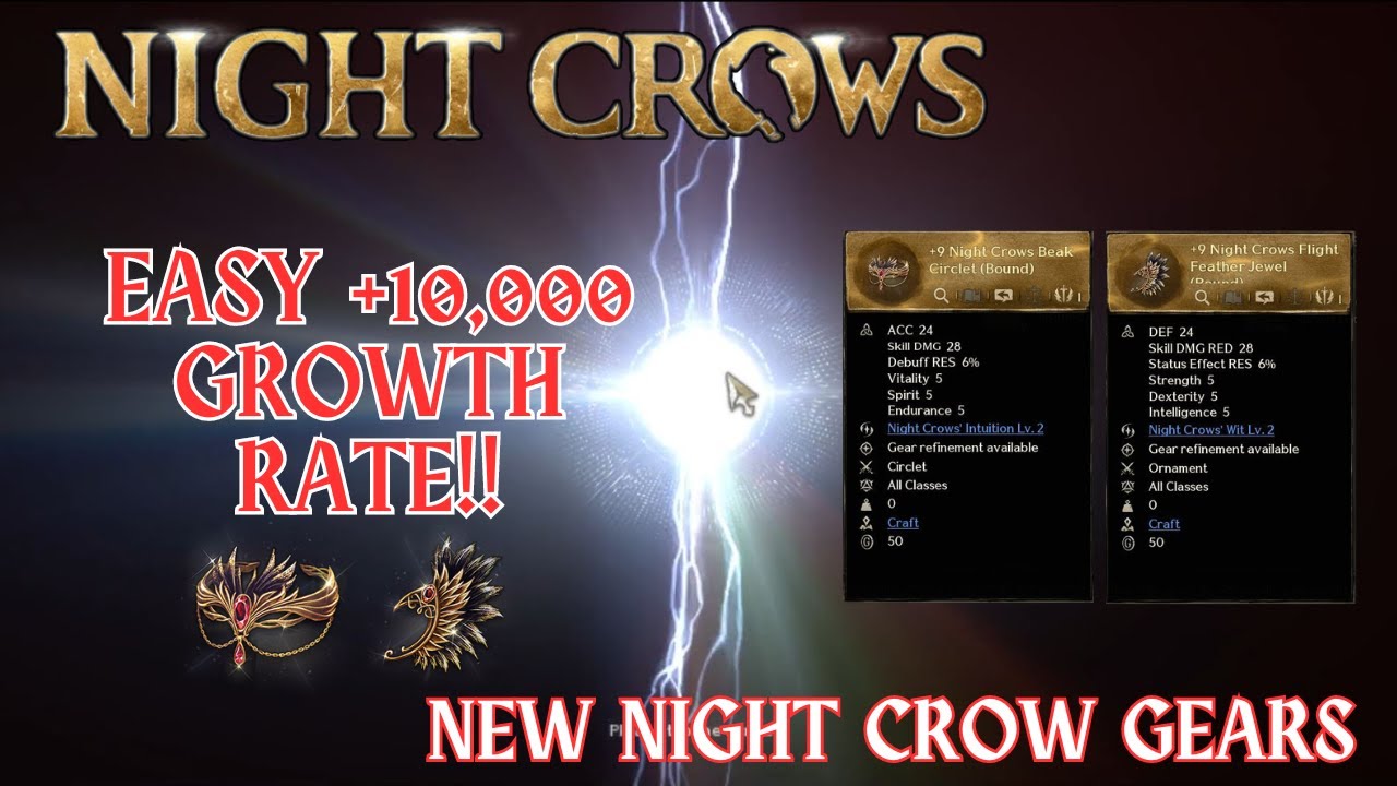 Night Crows - Ubusan ng Swerte sa Pag-Upgrade ng Bagong Gears! Pinagbabawal na technique