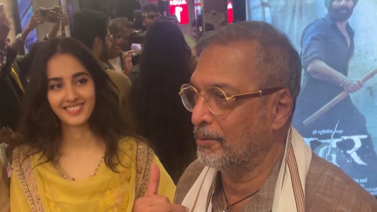 Nana Patekar ,Utkarsh Sharma & Simran Kaur Full Cast Of Gadar 2 Suprising Fans At Theatre