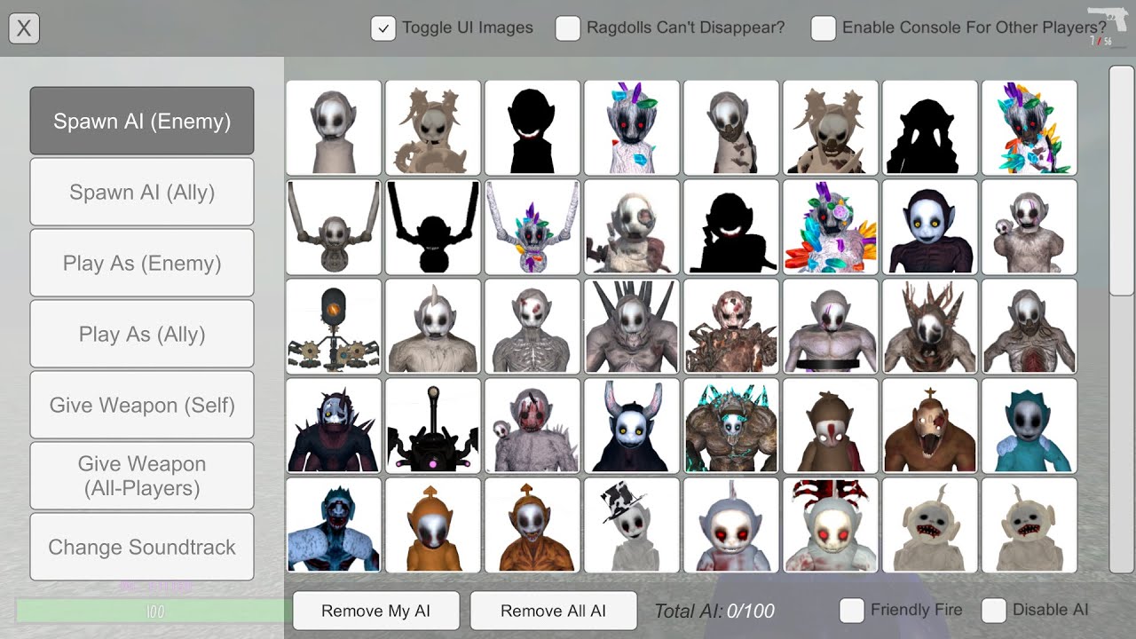 Slendytubbies: Growing Tension: All Monsters + Attacks (V2.4)