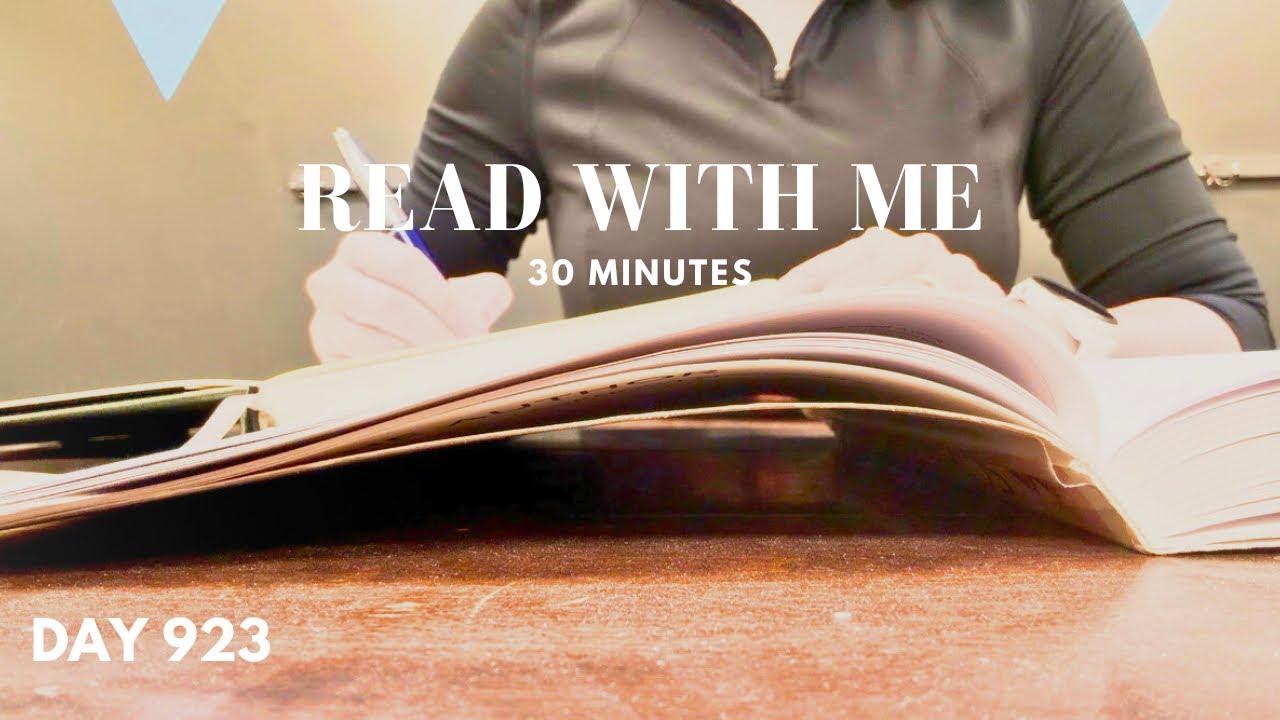 30 Minutes Read With Me | Real Life Background Noise | Gym Lounge Study Session | Day 923