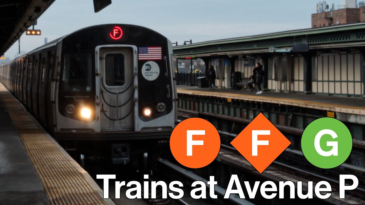 F Trains at Avenue P | MTA NYCT Subway - BMT Culver Line