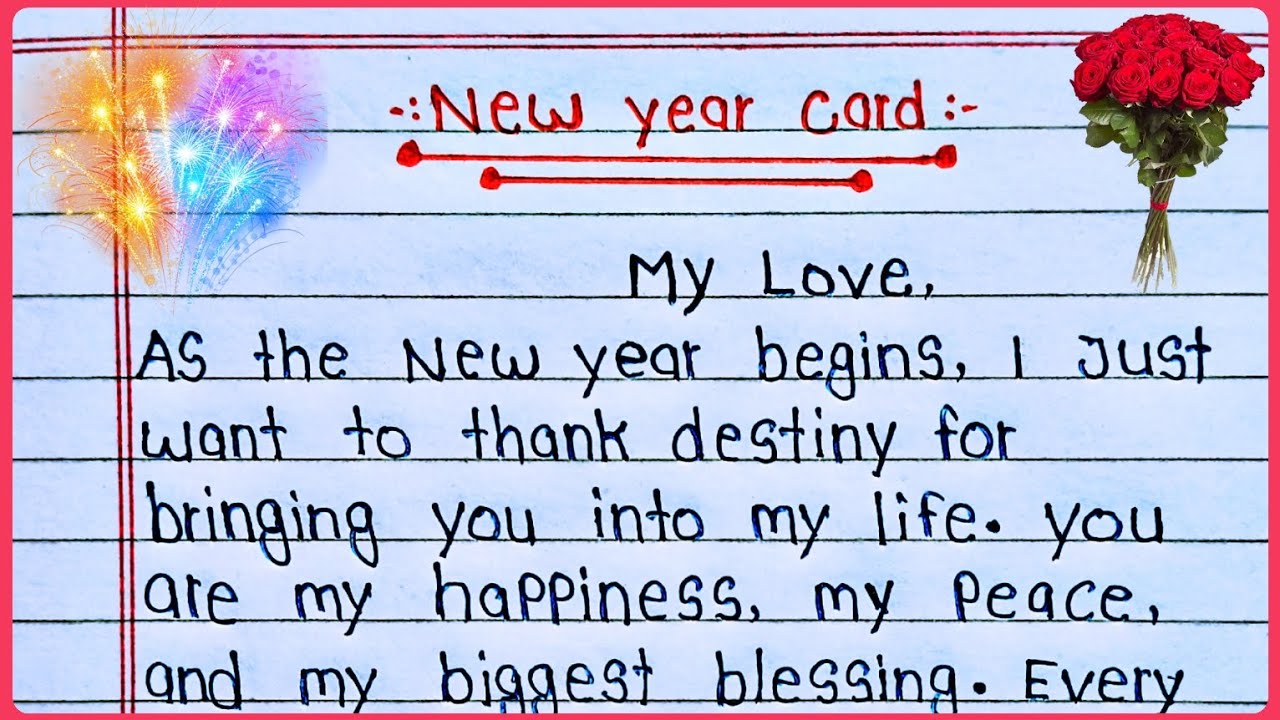 New Year Card for Special Person ❤️ || New Year Special Love Message 💖 || Card Writing