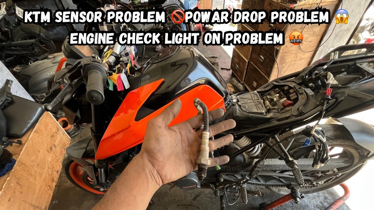 Ktm sensor problem 🚫Powar drop problem 😱 engine check light on problem 🤬