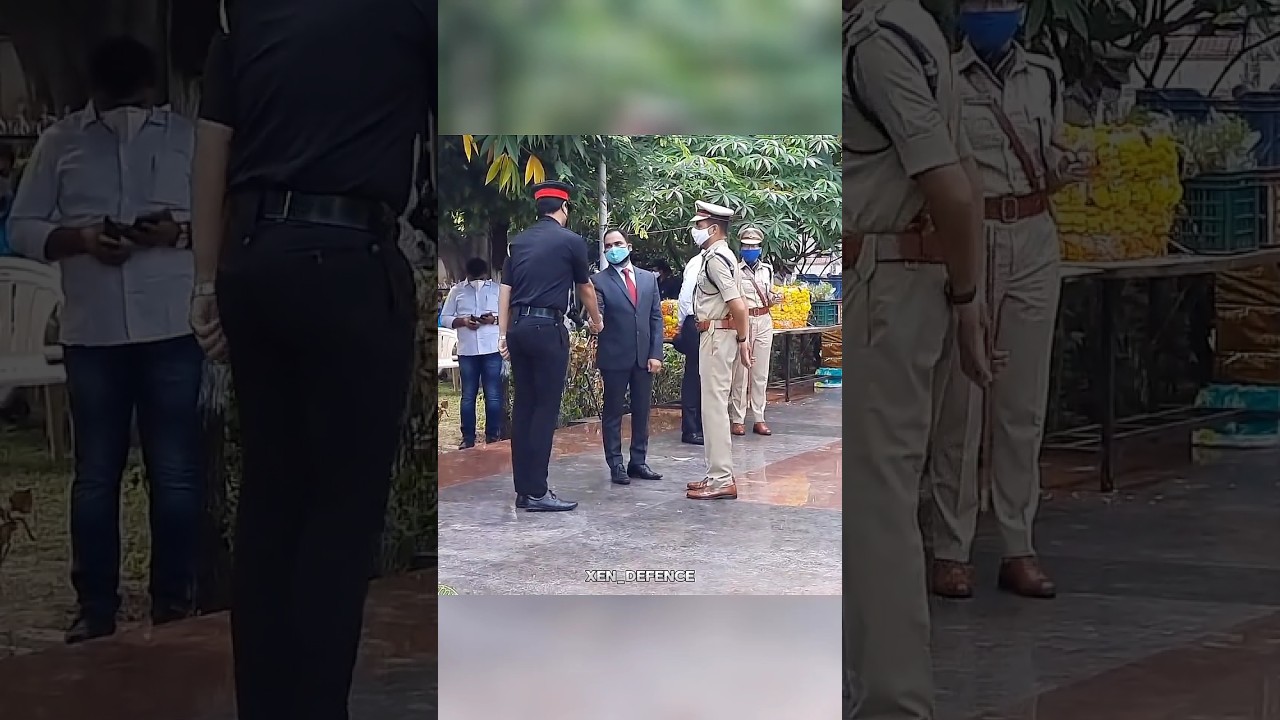 Army colonel greets collector and police commissioner // #shorts #india #army