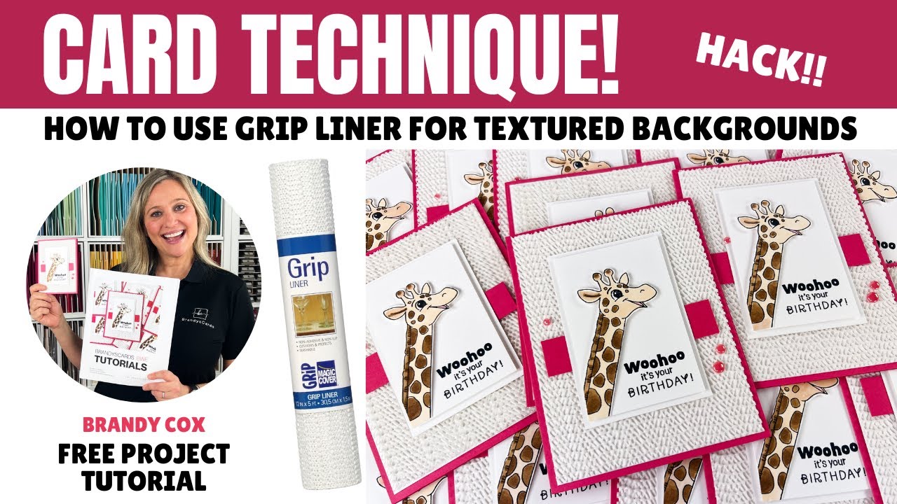 Гениальный метод создания открыток! Как использовать Grip Liner для текстурированных фонов (хак!)