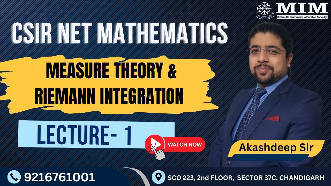 CSIR NET Maths- Measure Theory & Riemann Integration Lec 1 |Akashdeep Sir |GATE | IIT JAM |Asst Prof
