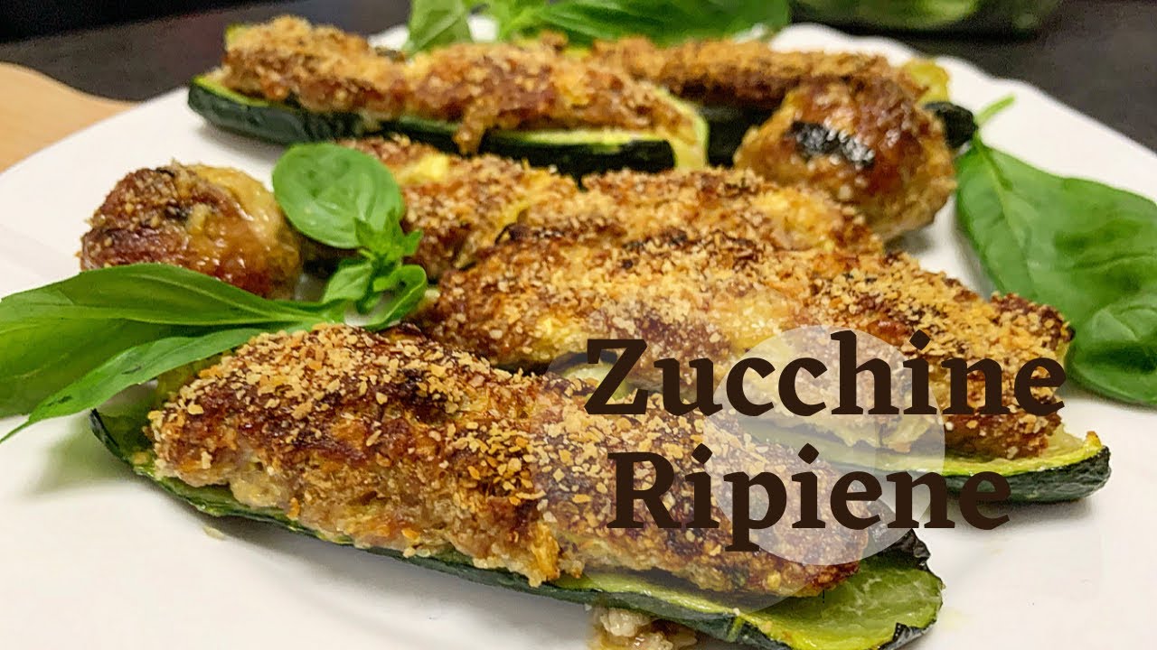 Zucchine Ripiene con Carne Macinata e Cotte in Forno - Ricetta Facile, Veloce, Gustosa e Dietetica