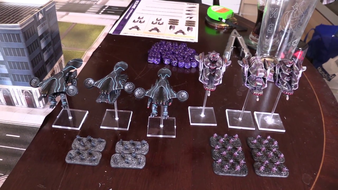 Dropzone Commander: Battle Report #1 Scourge Vs PHR