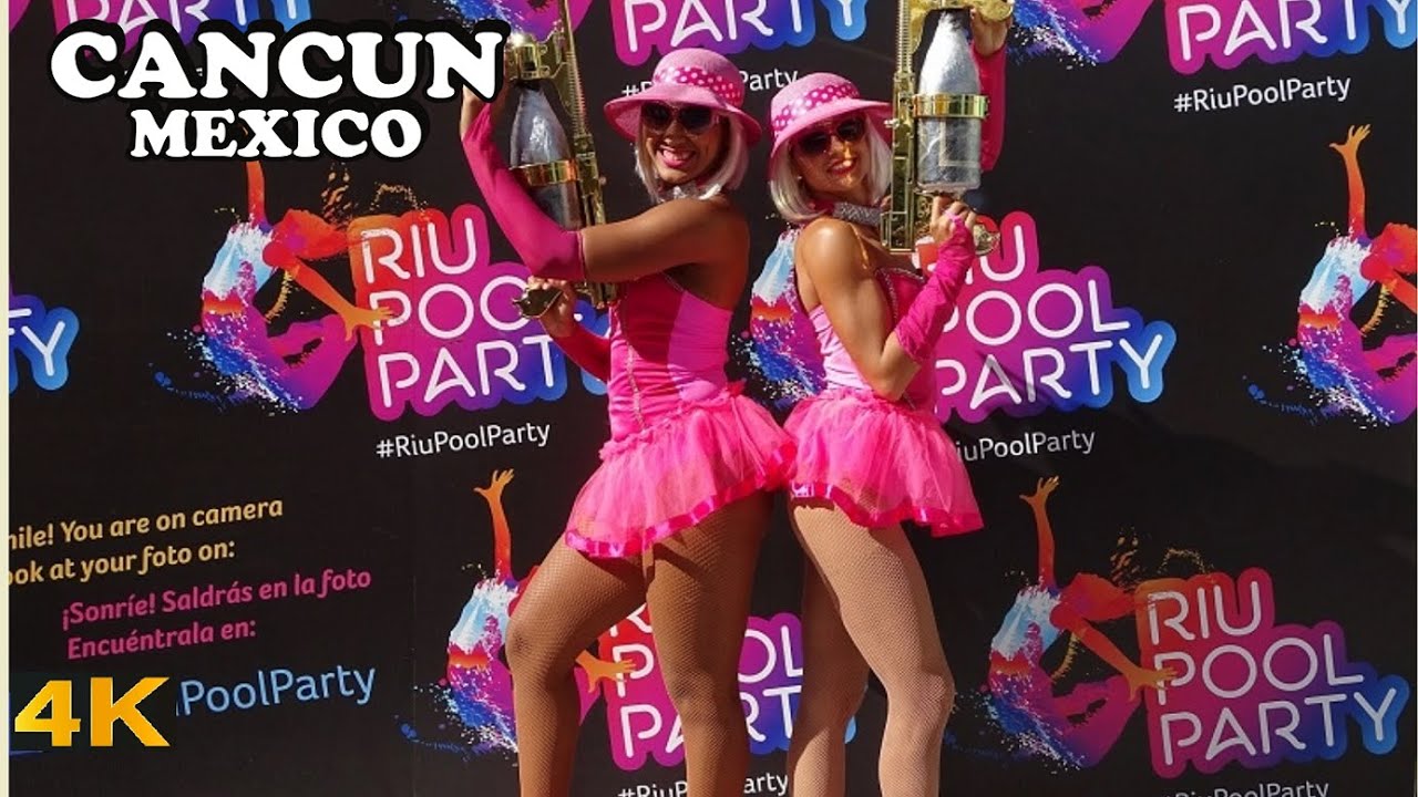 4K | RIU HOTEL | POOL PARTY | CANCUN | MEXICO